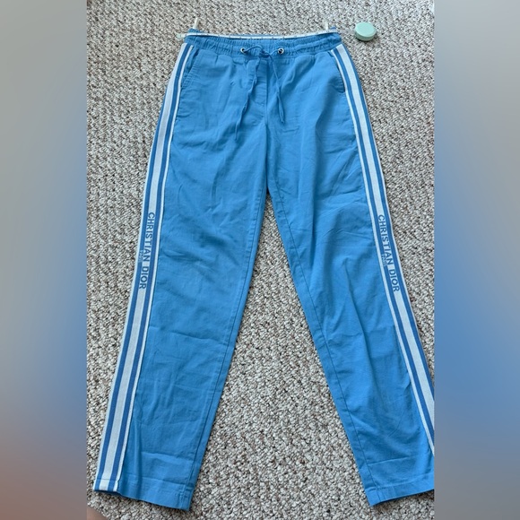 Dior Light Blue Athletic Pants - Picture 1 of 7